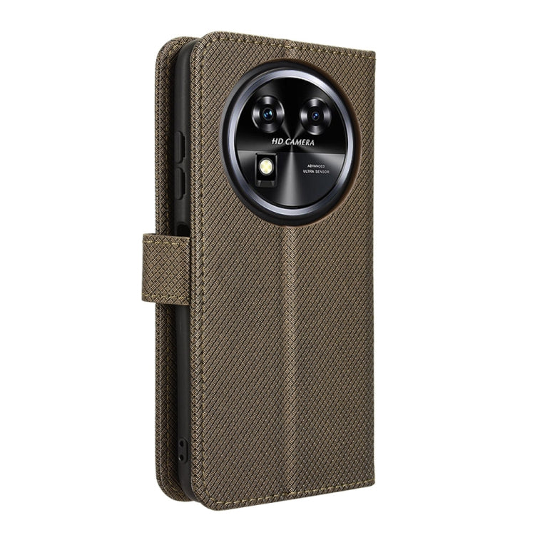 For Oukitel C37 Diamond Texture Leather Phone Case