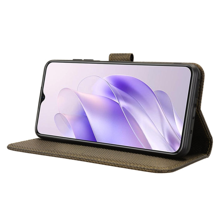 For Oukitel C37 Diamond Texture Leather Phone Case