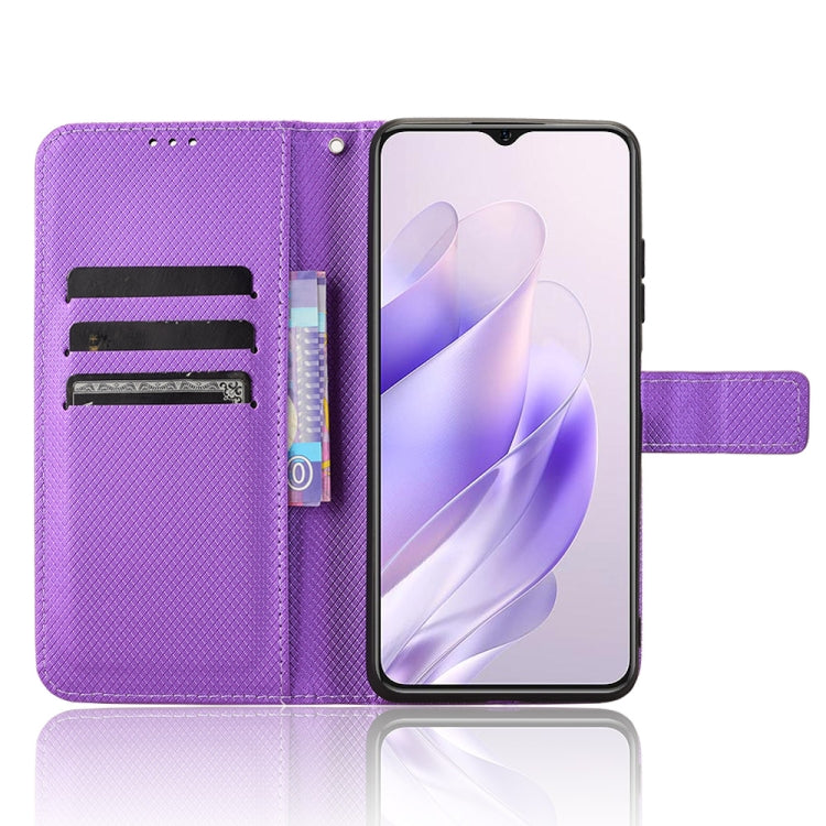 For Oukitel C37 Diamond Texture Leather Phone Case