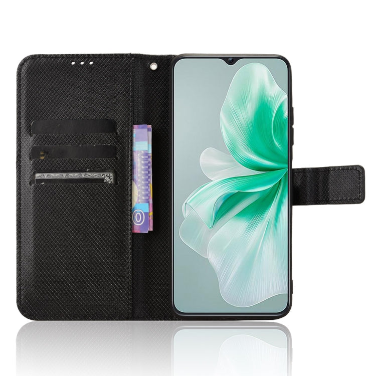For Oukitel C38 Diamond Texture Leather Phone Case