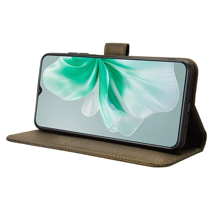 For Oukitel C38 Diamond Texture Leather Phone Case