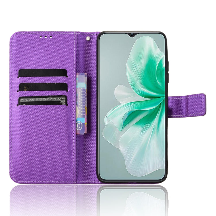 For Oukitel C38 Diamond Texture Leather Phone Case