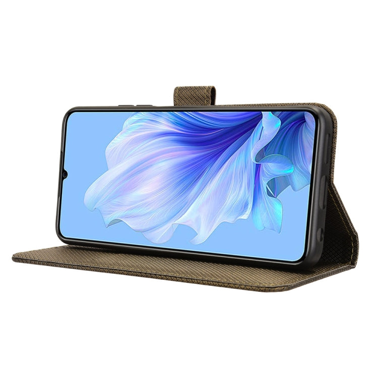 For Oukitel C50 Diamond Texture Leather Phone Case