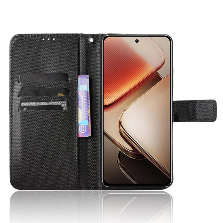 For Oukitel C58 / C58 Pro Diamond Texture Leather Phone Case