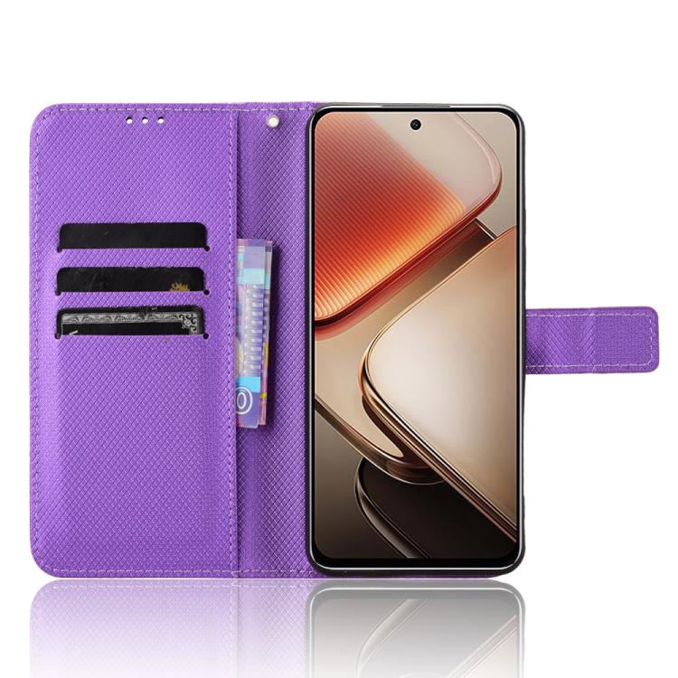 For Oukitel C58 / C58 Pro Diamond Texture Leather Phone Case