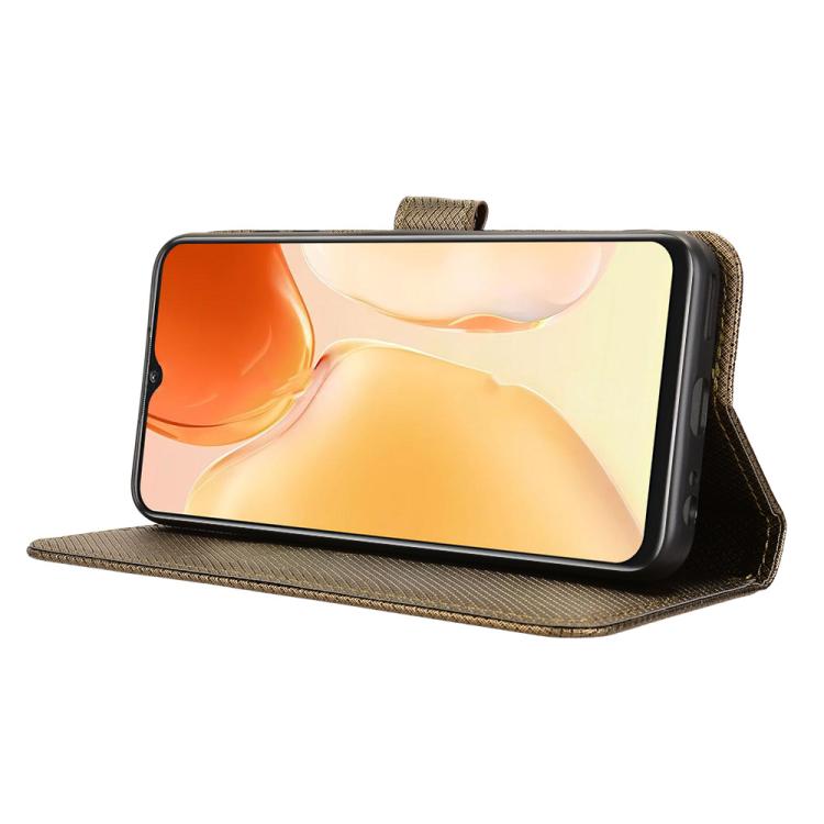 For Oukitel C1 / C1 Pro Diamond Texture Leather Phone Case