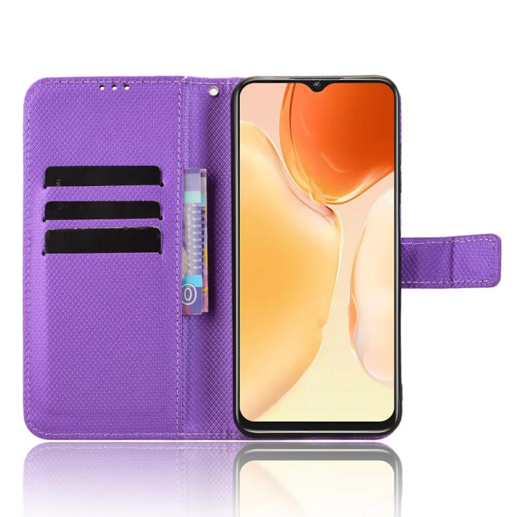 For Oukitel C61 / C61 Pro Diamond Texture Leather Phone Case