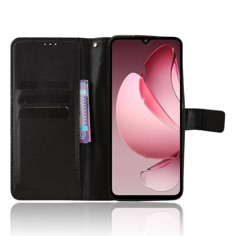 For Oukitel C60 / C60 Pro Diamond Texture Leather Phone Case