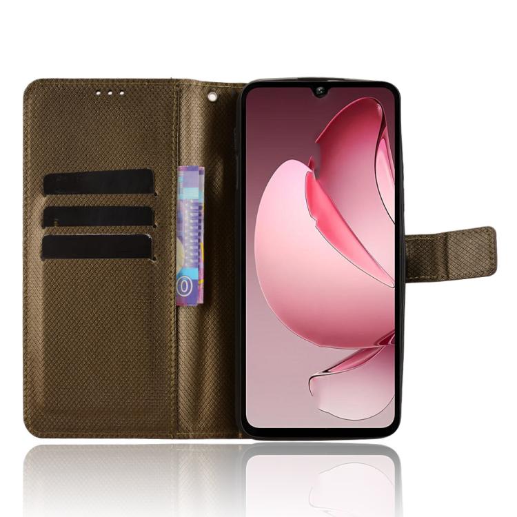 For Oukitel C60 / C60 Pro Diamond Texture Leather Phone Case