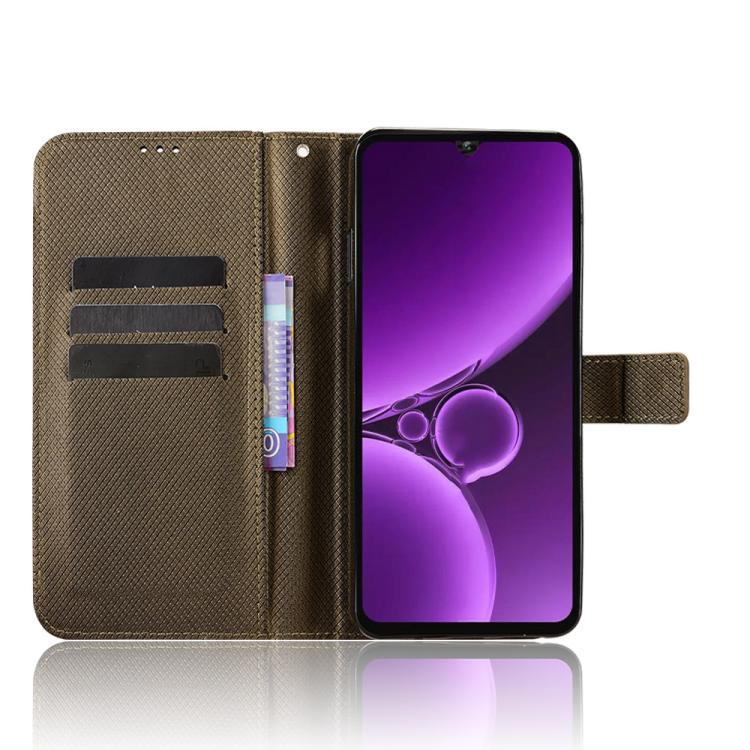 For Oukitel C59 / C59 Pro Diamond Texture Leather Phone Case