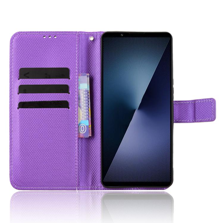 For Sony Xperia 1 VII Diamond Texture Leather Phone Case