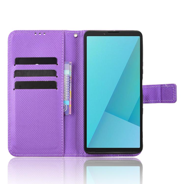For Sony Xperia 10 VII Diamond Texture Leather Phone Case