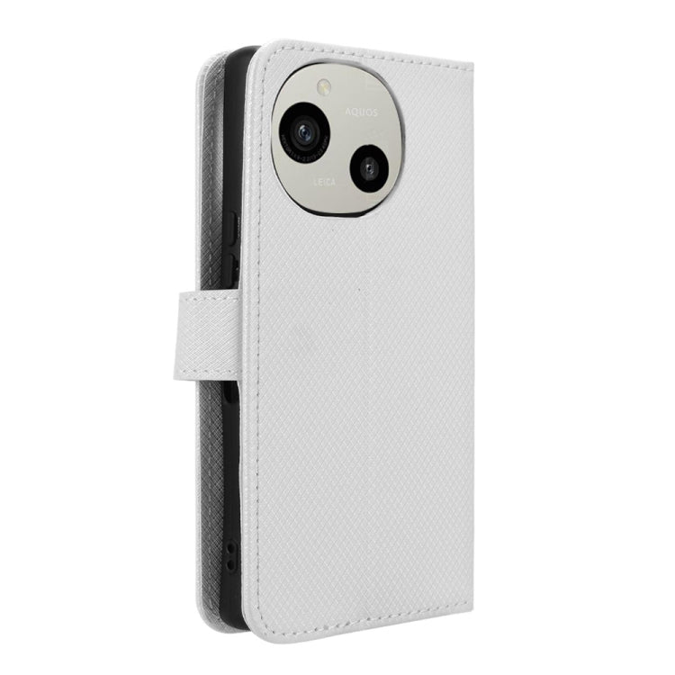 For Sharp Aquos R9 Diamond Texture Leather Phone Case