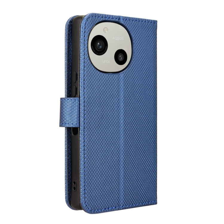 For Sharp Aquos R9 Diamond Texture Leather Phone Case