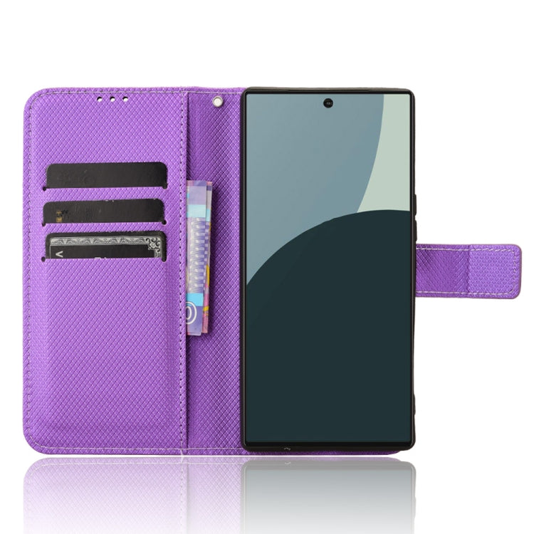For Sharp Aquos R9 Diamond Texture Leather Phone Case