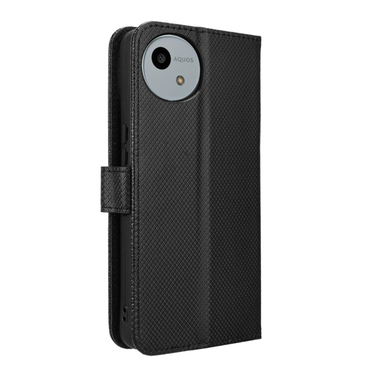 For Sharp Aquos wish4 Diamond Texture Leather Phone Case