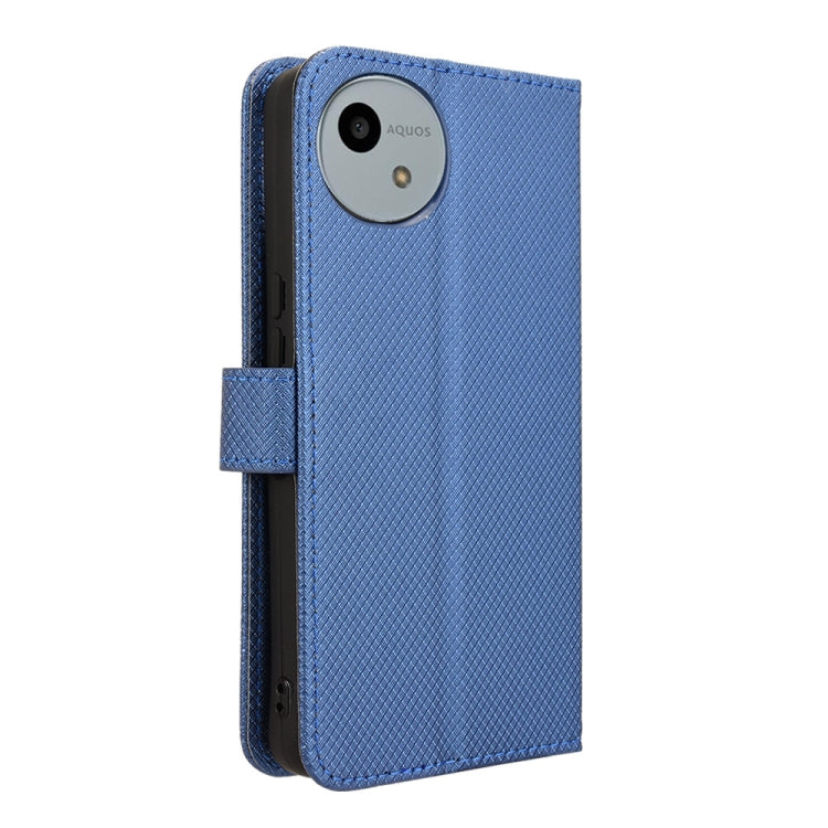 For Sharp Aquos wish4 Diamond Texture Leather Phone Case