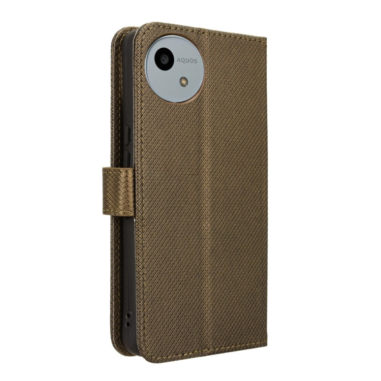 For Sharp Aquos wish4 Diamond Texture Leather Phone Case