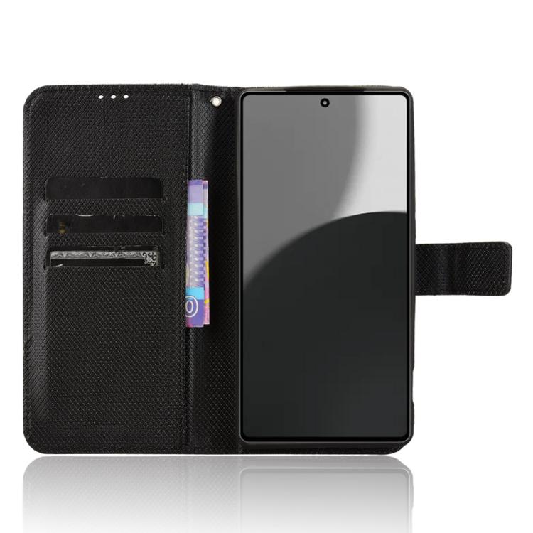 For Sharp Aquos R9 Pro Diamond Texture Leather Phone Case