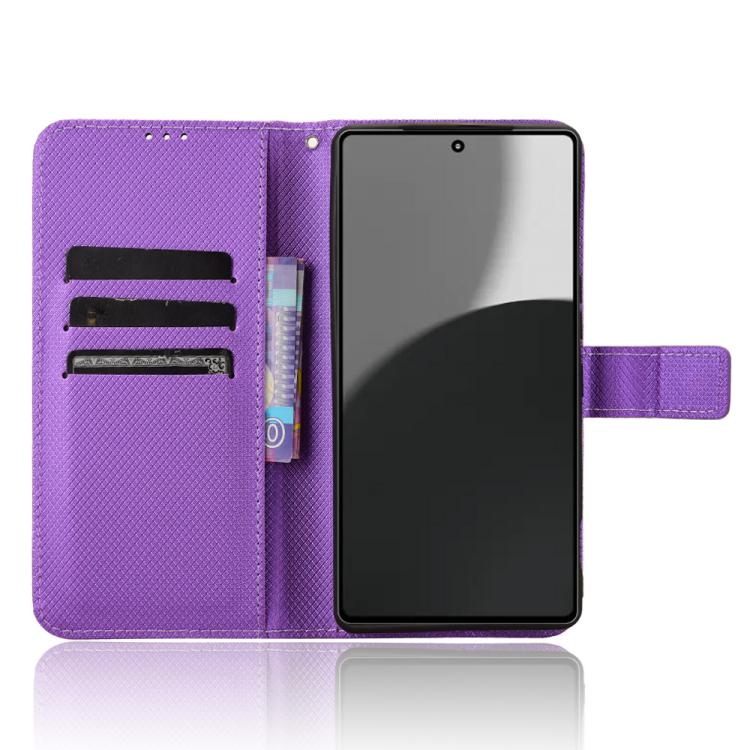 For Sharp Aquos R9 Pro Diamond Texture Leather Phone Case