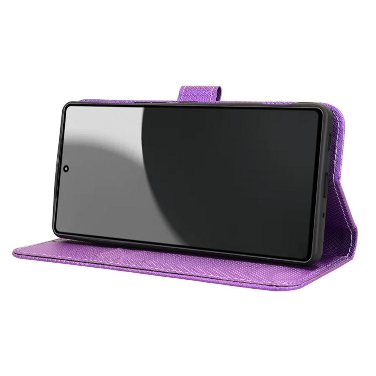 For Sharp Aquos R9 Pro Diamond Texture Leather Phone Case