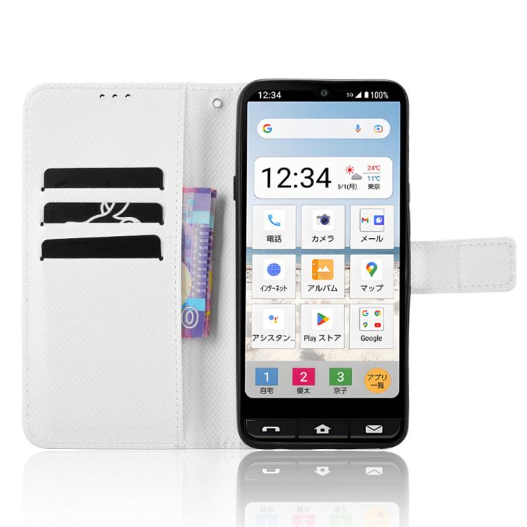 For Sharp Basio Active3 Diamond Texture Leather Phone Case