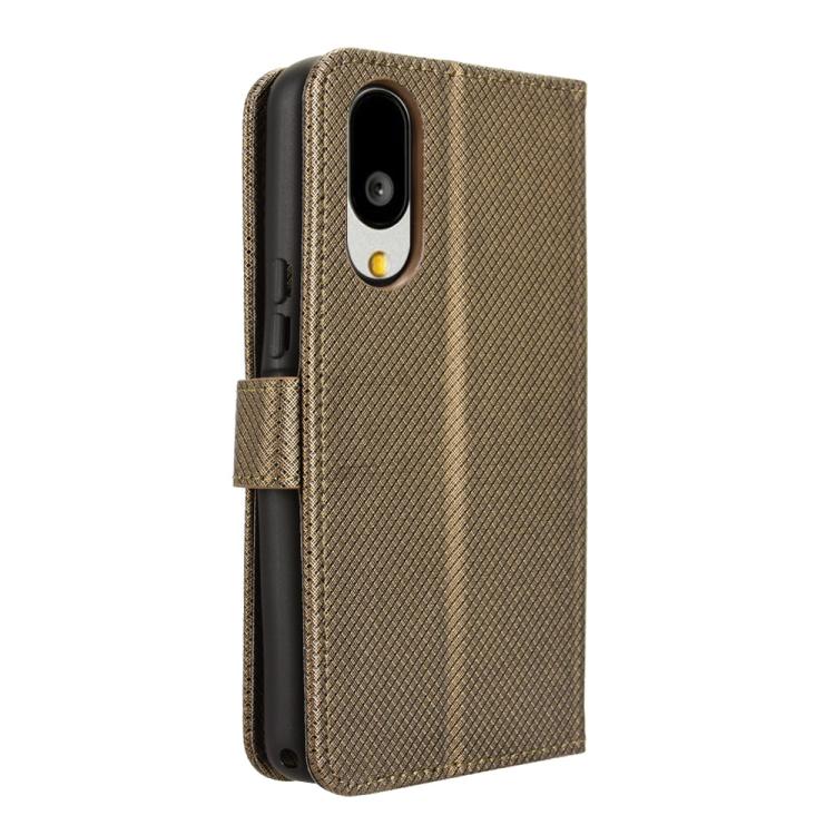 For Sharp Basio Active3 Diamond Texture Leather Phone Case