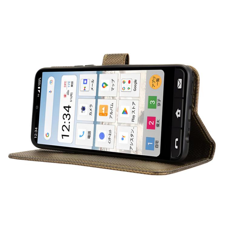 For Sharp Basio Active3 Diamond Texture Leather Phone Case