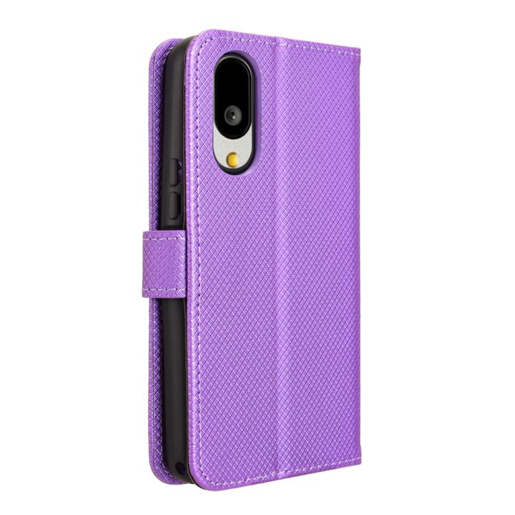 For Sharp Basio Active3 Diamond Texture Leather Phone Case
