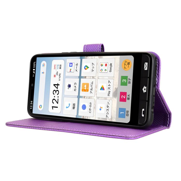 For Sharp Basio Active3 Diamond Texture Leather Phone Case