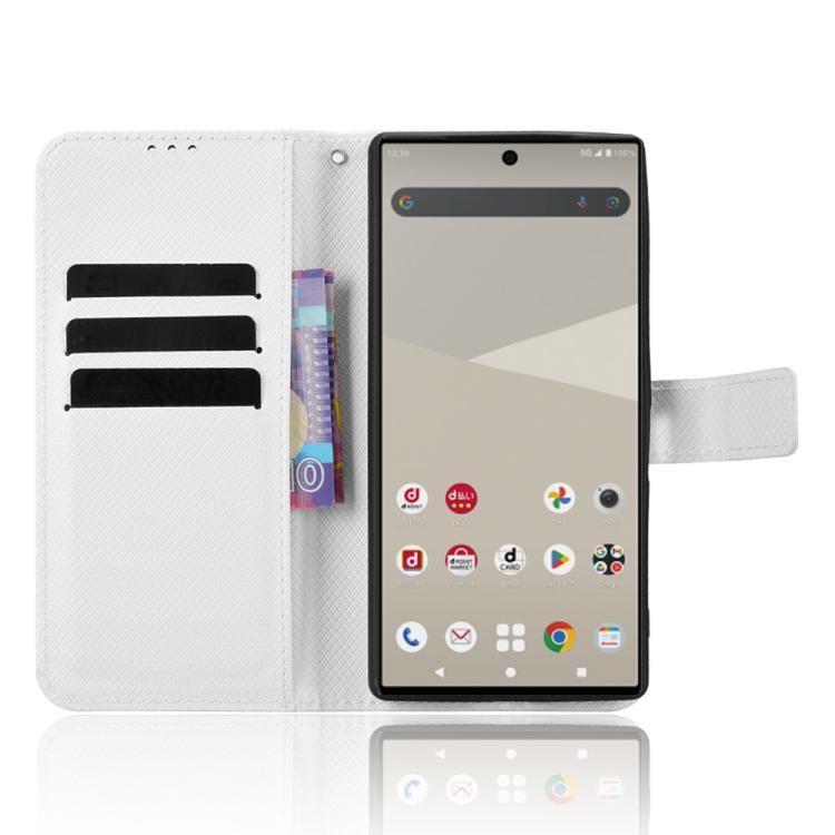 For Sharp Aquos R10 Diamond Texture Leather Phone Case