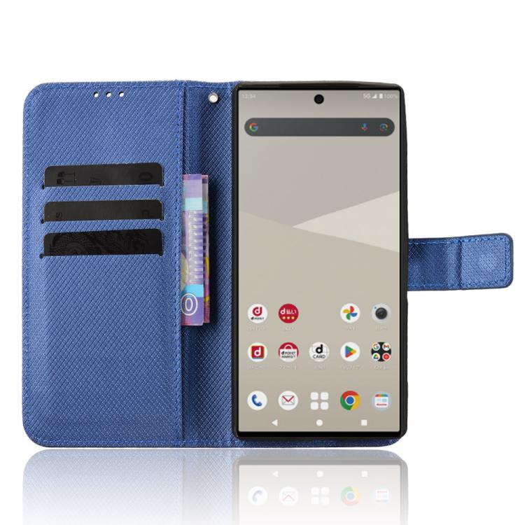 For Sharp Aquos R10 Diamond Texture Leather Phone Case