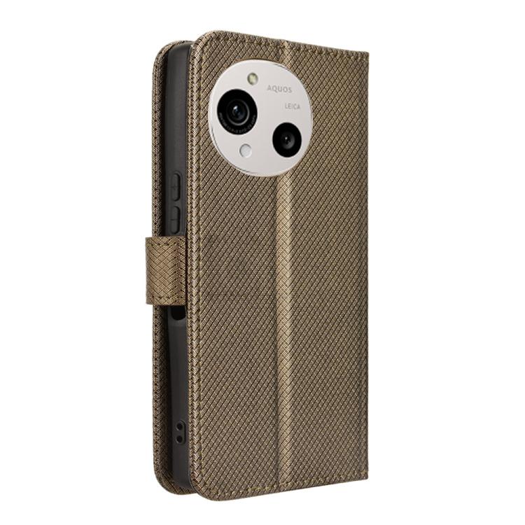 For Sharp Aquos R10 Diamond Texture Leather Phone Case