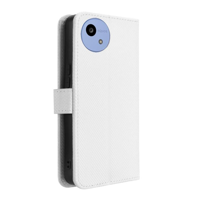 For Sharp Aquos wish5 Diamond Texture Leather Phone Case