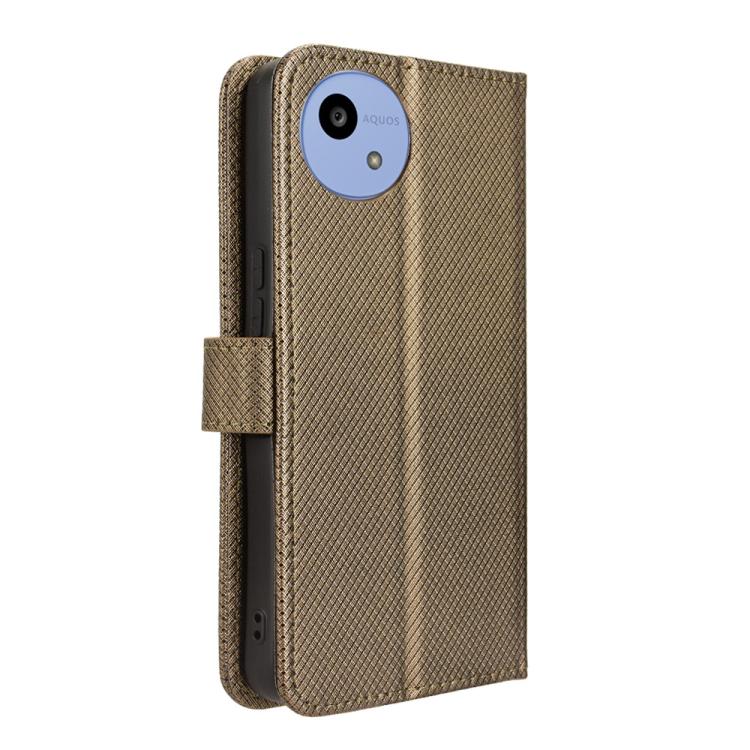 For Sharp Aquos wish5 Diamond Texture Leather Phone Case