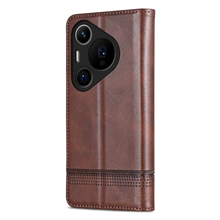 For Huawei Pura 70 Pro / 70 Pro+ Fine Hole AZNS Magnetic Calf Texture Flip Leather Phone Case