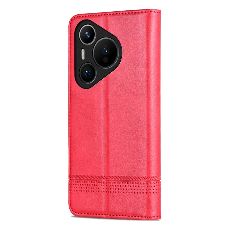 For Huawei Pura 70 Fine Hole AZNS Magnetic Calf Texture Flip Leather Phone Case