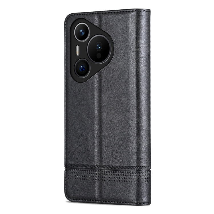 For Huawei Pura 70 Fine Hole AZNS Magnetic Calf Texture Flip Leather Phone Case