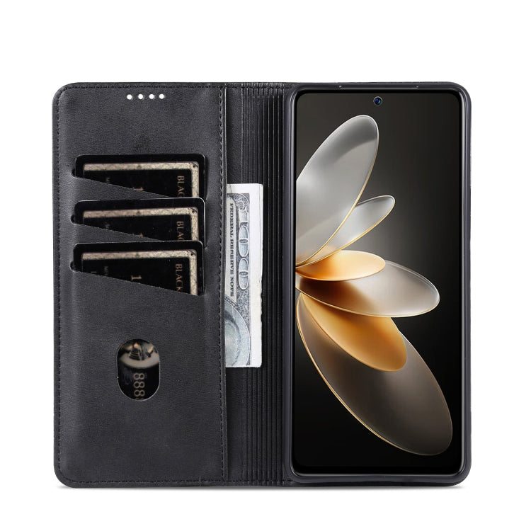 For Huawei Pura 70 Fine Hole AZNS Magnetic Calf Texture Flip Leather Phone Case