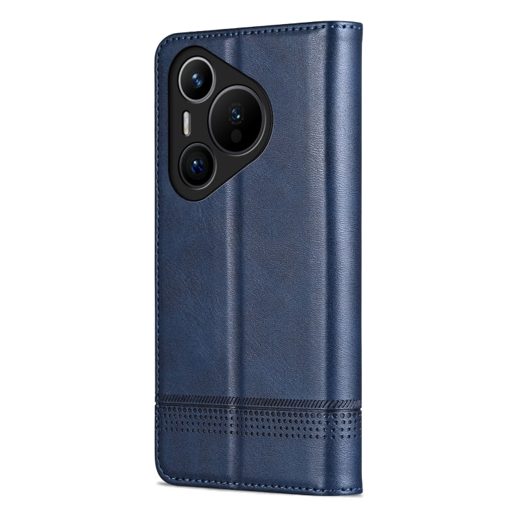 For Huawei Pura 70 Fine Hole AZNS Magnetic Calf Texture Flip Leather Phone Case