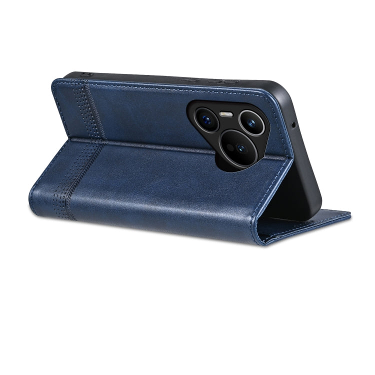 For Huawei Pura 70 Fine Hole AZNS Magnetic Calf Texture Flip Leather Phone Case