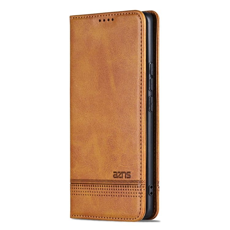 For Huawei Pura 70 Fine Hole AZNS Magnetic Calf Texture Flip Leather Phone Case