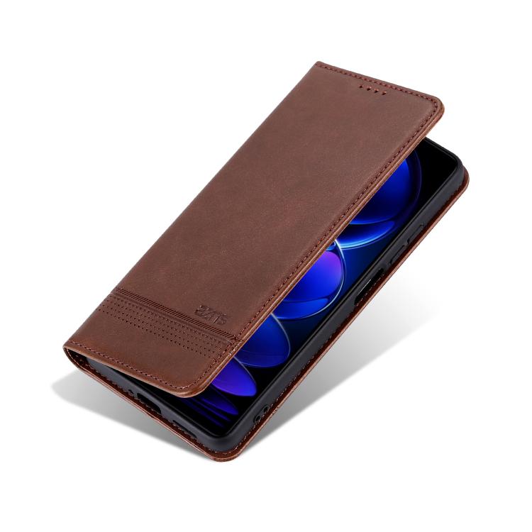 For Huawei Nova 14 Ultra AZNS Magnetic Calf Texture Flip Leather Phone Case