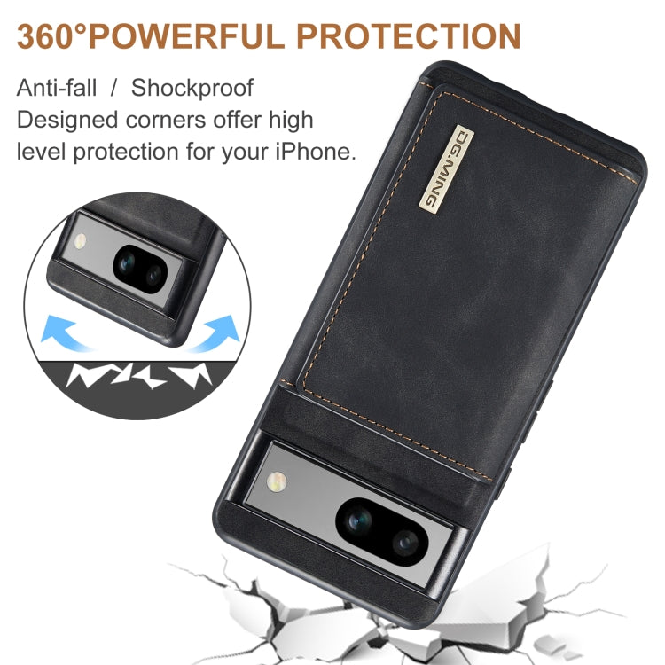 For Google Pixel 8a DG.MING M1 Series 3-Fold Multi Card Wallet + Magnetic Phone Case