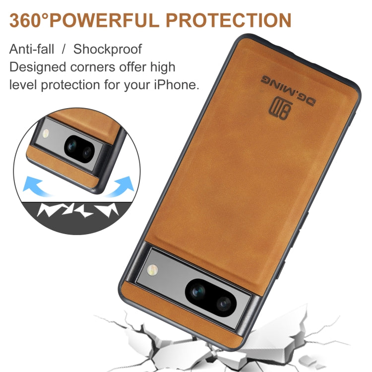 For Google Pixel 8a DG.MING M1 Series 3-Fold Multi Card Wallet + Magnetic Phone Case