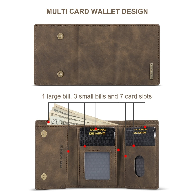For Google Pixel 8a DG.MING M1 Series 3-Fold Multi Card Wallet + Magnetic Phone Case