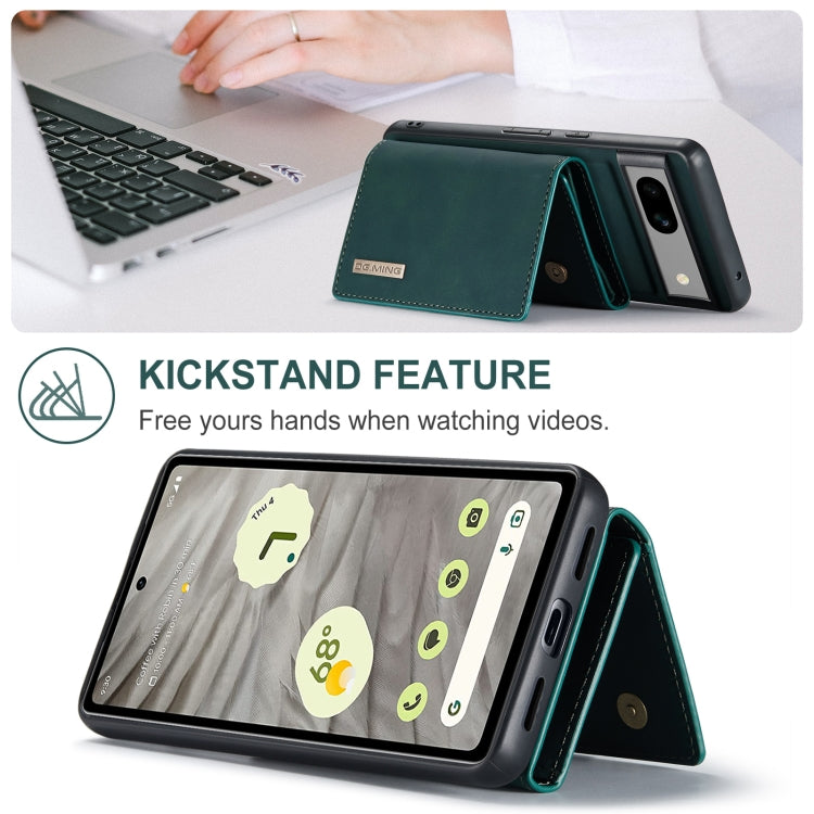For Google Pixel 8a DG.MING M1 Series 3-Fold Multi Card Wallet + Magnetic Phone Case