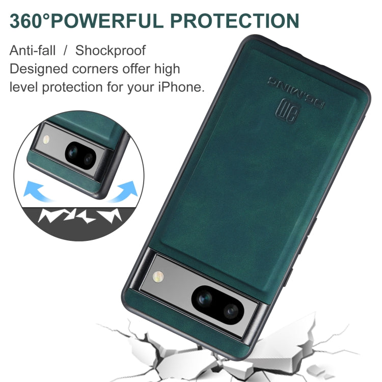 For Google Pixel 8a DG.MING M1 Series 3-Fold Multi Card Wallet + Magnetic Phone Case