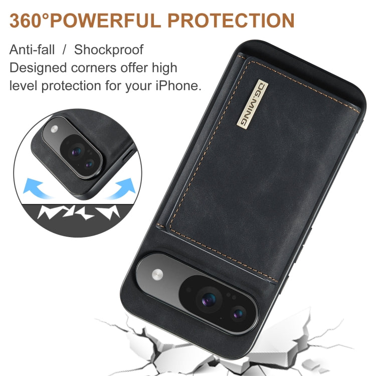 For Google Pixel 9 / 9 Pro DG.MING M1 Series 3-Fold Multi Card Wallet + Magnetic Phone Case