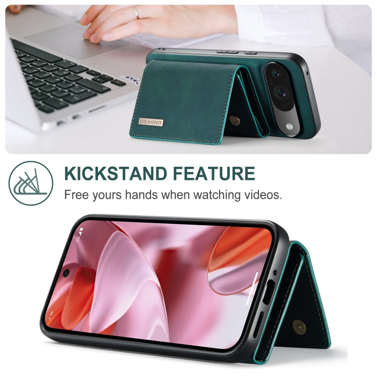 For Google Pixel 9 / 9 Pro DG.MING M1 Series 3-Fold Multi Card Wallet + Magnetic Phone Case